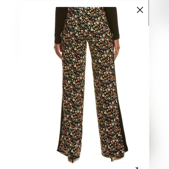 TORY BURCH Folly Floral-print Crepe Wide-leg Pants Size 0 NWT - Picture 2 of 7